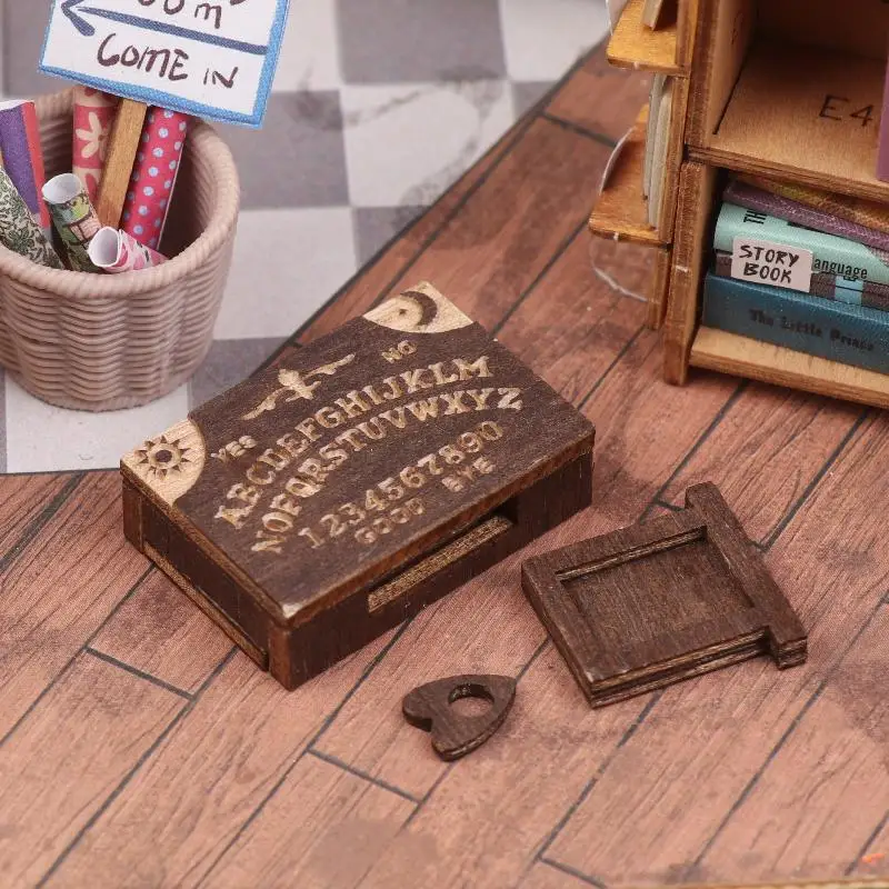 Miniature Wooden Spirit Board with Drawer - Image 4