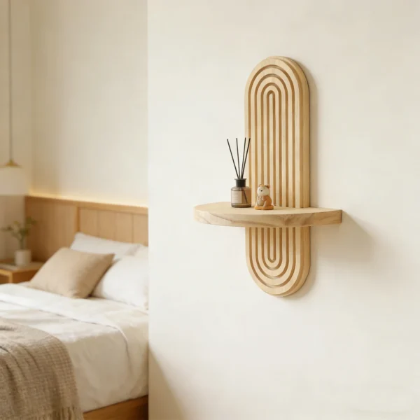 Floating Wall Shelf with Ledge