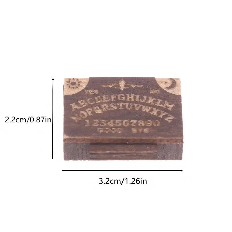 Miniature Wooden Spirit Board with Drawer - Image 6