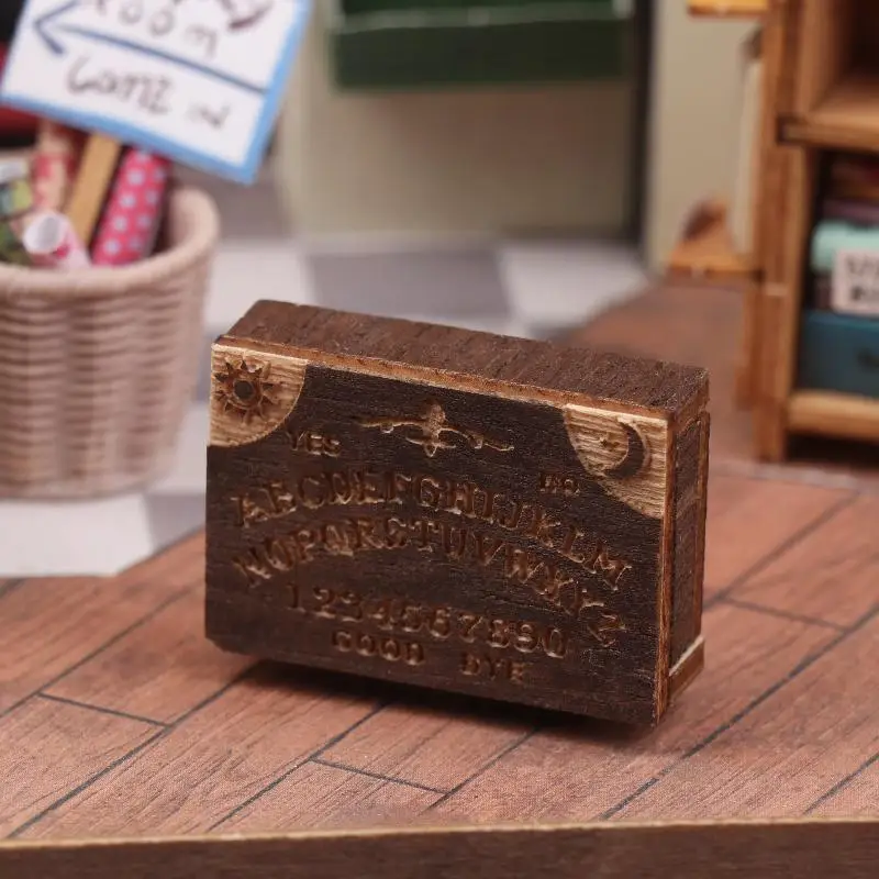 Miniature Wooden Spirit Board with Drawer - Image 5