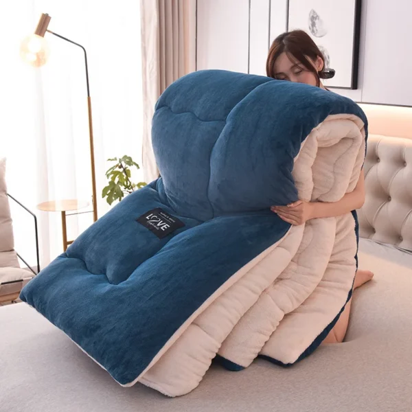 Double-Sided Plush Winter Quilt