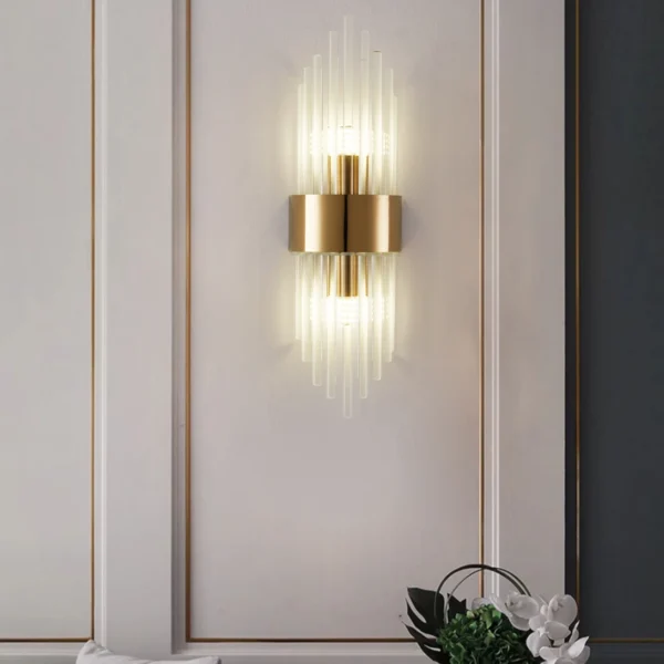 Crystal Wall Sconce in Gold or Black