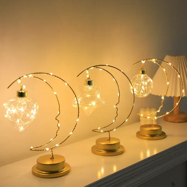 Moon, Star and Heart Decorative Light