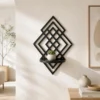 Geometric Wooden Wall Shelf