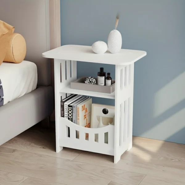 Compact Wooden Bedside Table